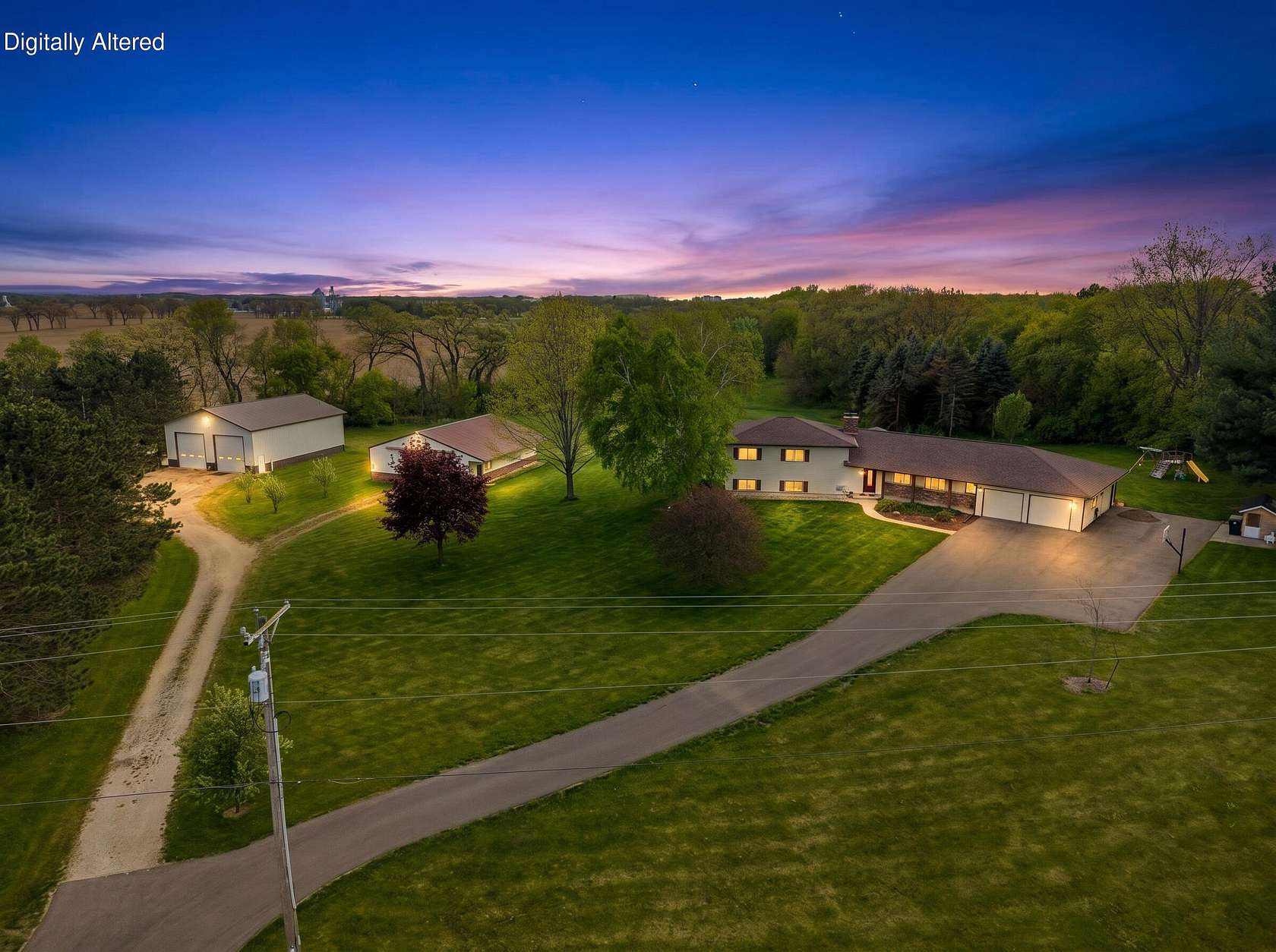 7.37 Acres of Land with Home for Sale in Brooklyn, Wisconsin
