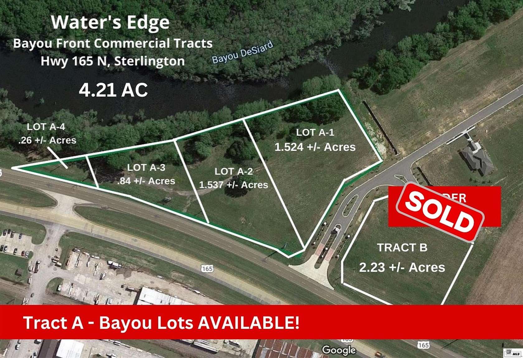 4.2 Acres of Commercial Land for Sale in Sterlington, Louisiana