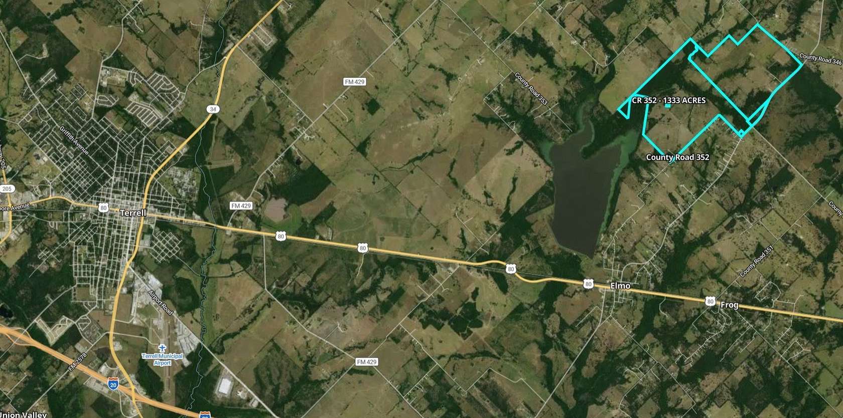 1,334 Acres of Land for Sale in Terrell, Texas