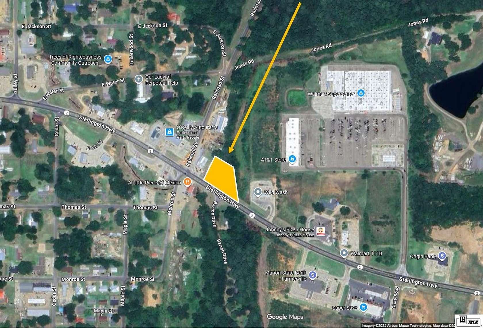 0.62 Acres of Commercial Land for Sale in Farmerville, Louisiana