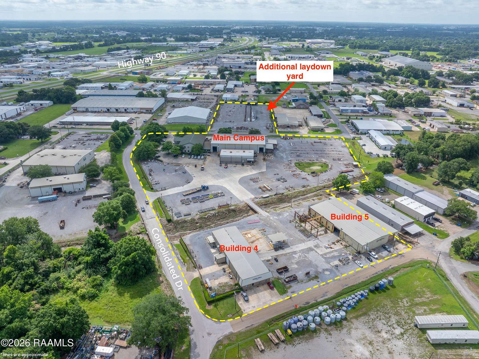 12 Acres of Improved Commercial Land for Sale in Lafayette, Louisiana