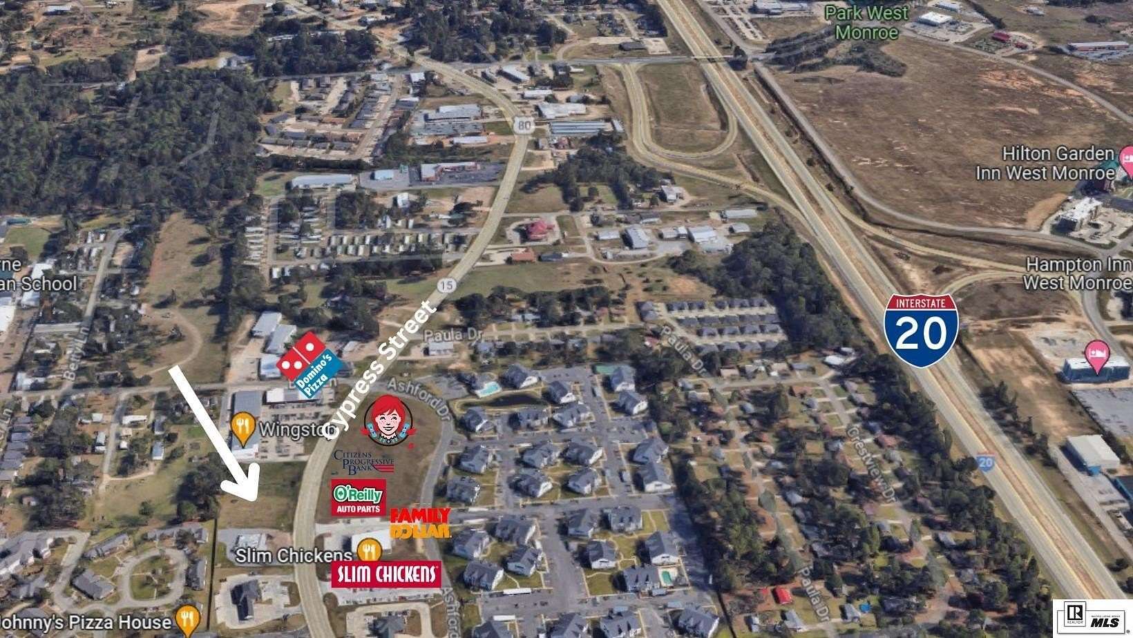 1.53 Acres of Commercial Land for Sale in West Monroe, Louisiana