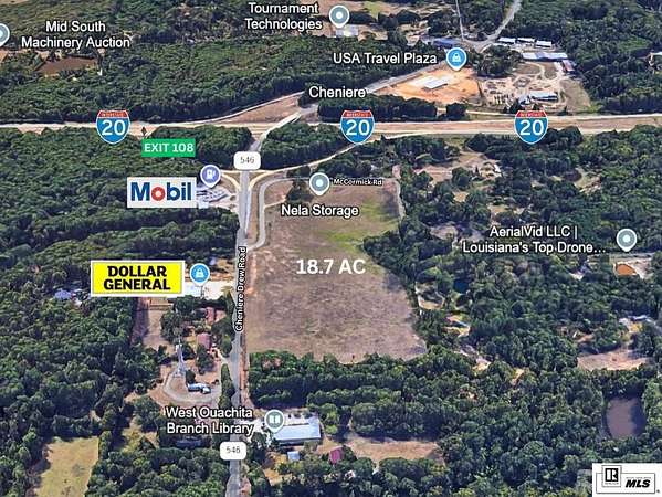 18.7 Acres of Mixed-Use Land for Sale in West Monroe, Louisiana