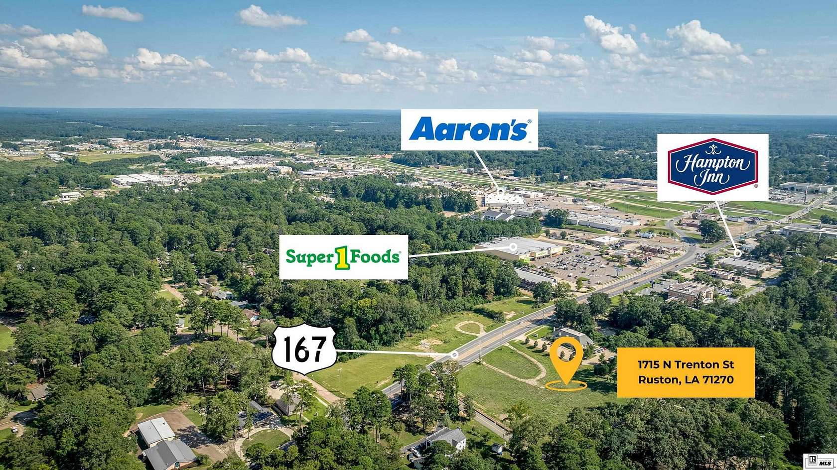 1.2 Acres of Commercial Land for Sale in Ruston, Louisiana