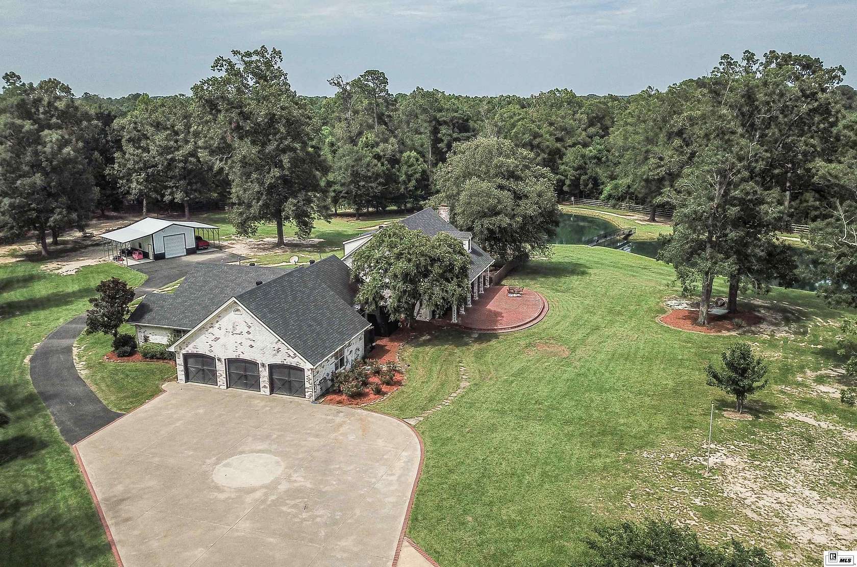 14.4 Acres of Recreational Land with Home for Sale in Calhoun, Louisiana