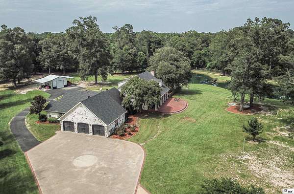 14.4 Acres of Recreational Land with Home for Sale in Calhoun, Louisiana