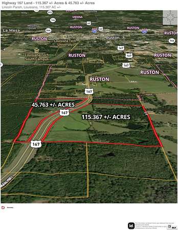 45.8 Acres of Agricultural & Residential Land for Sale in Ruston, Louisiana