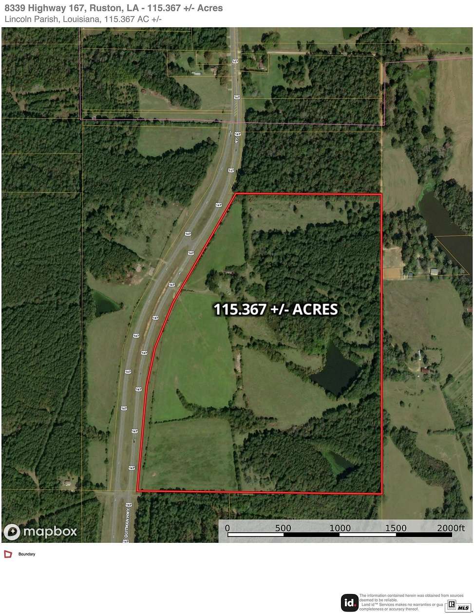 115 Acres of Agricultural & Residential Land for Sale in Ruston, Louisiana