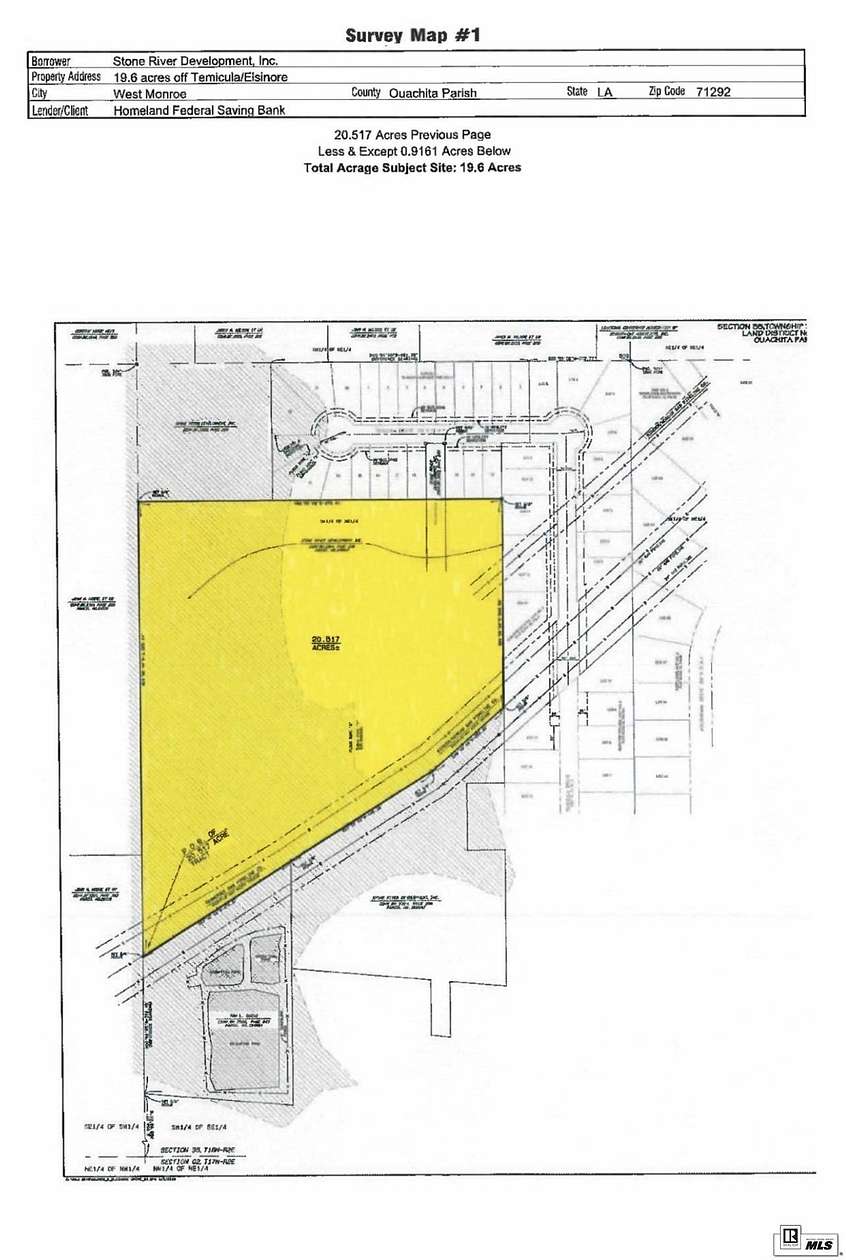 19.6 Acres of Land for Sale in West Monroe, Louisiana