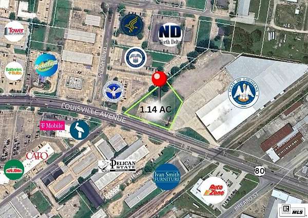 1.14 Acres of Mixed-Use Land for Sale in Monroe, Louisiana