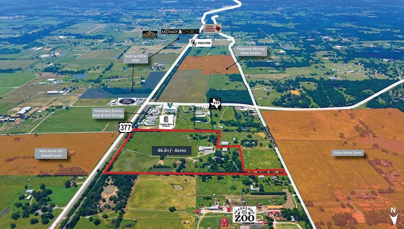 46.6 Acres of Land for Sale in Pilot Point, Texas