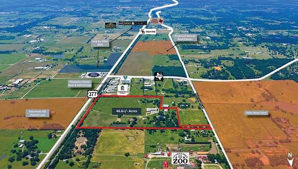 46.6 Acres of Land for Sale in Pilot Point, Texas