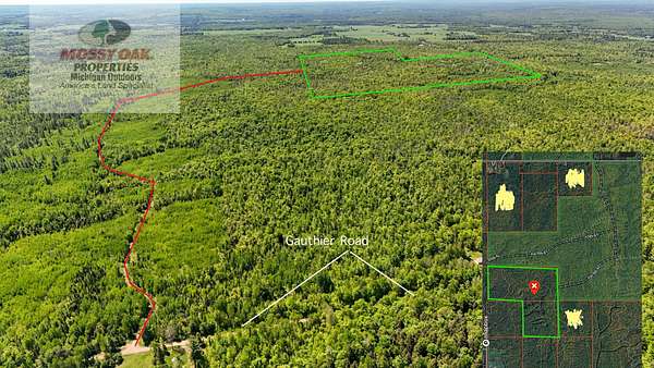 123 Acres of Recreational Land for Sale in Bruce Crossing, Michigan