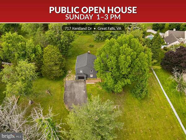 2 Acres of Land with Home for Sale in Great Falls, Virginia