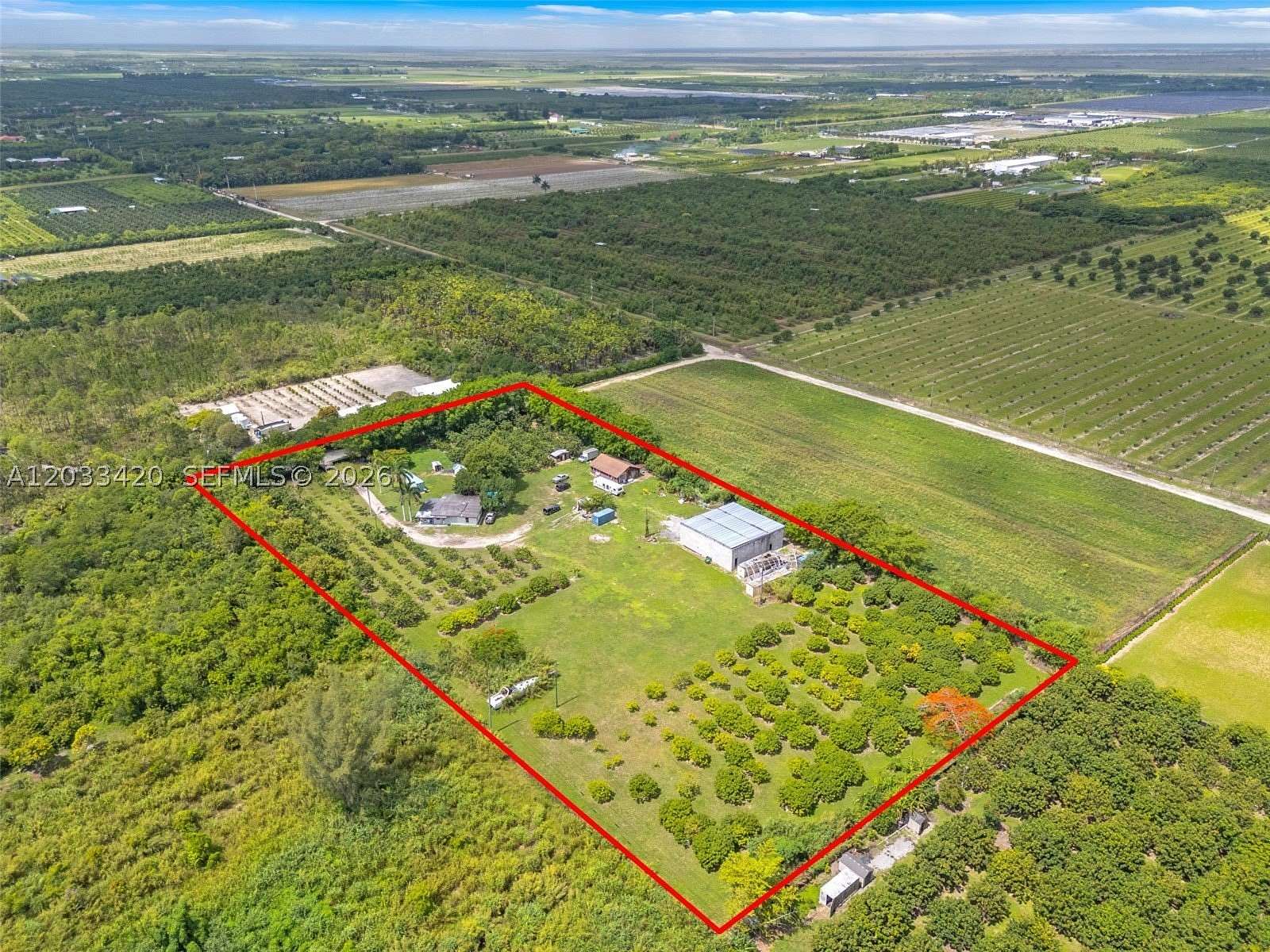 4.8 Acres of Land with Home for Sale in Homestead, Florida