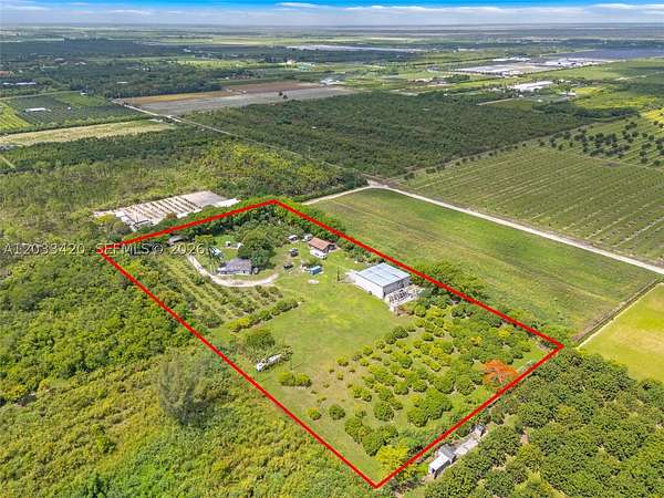 4.8 Acres of Land with Home for Sale in Homestead, Florida