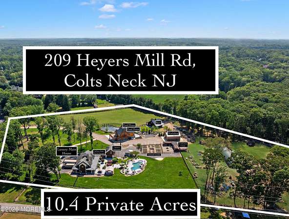 10.5 Acres of Land with Home for Sale in Colts Neck, New Jersey