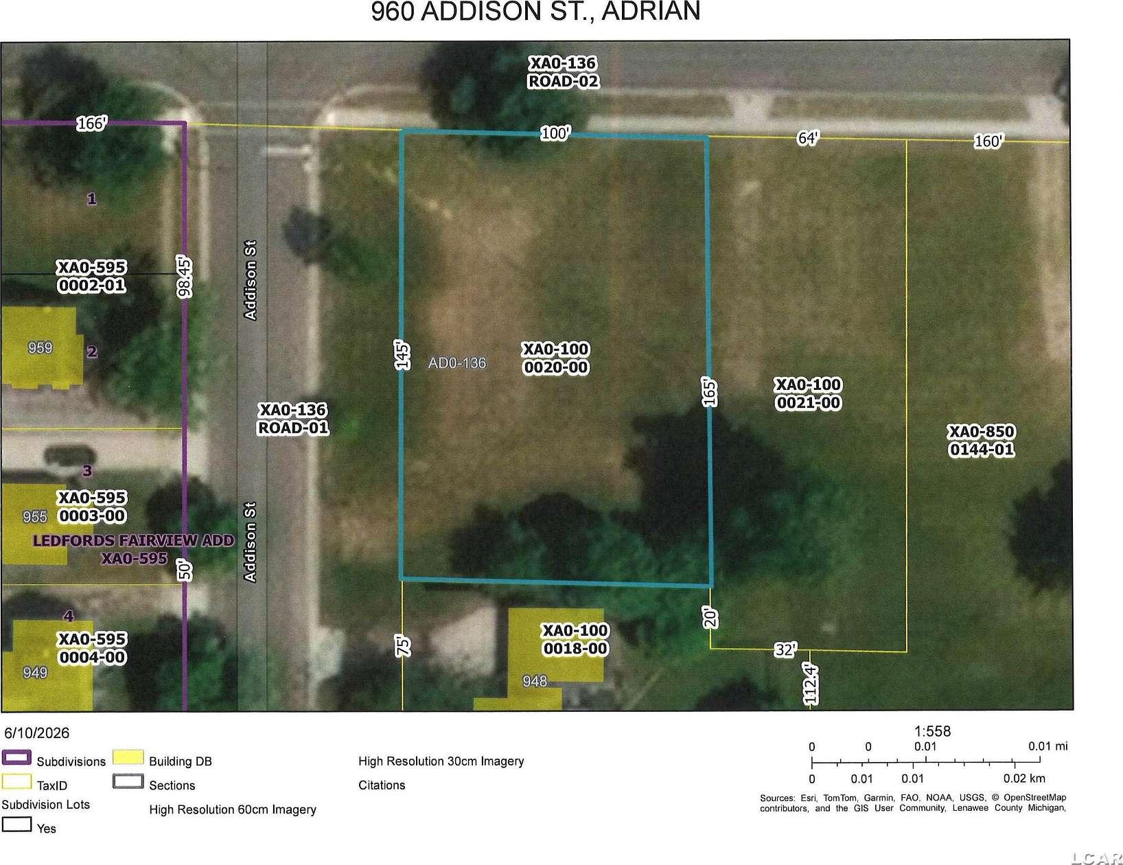 0.33 Acres of Residential Land for Sale in Adrian, Michigan