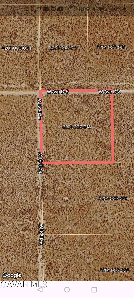 2.5 Acres of Residential Land for Sale in Lancaster, California