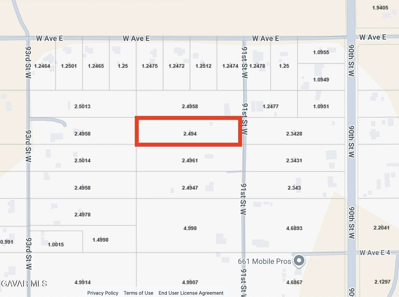 2.49 Acres of Residential Land for Sale in Lancaster, California