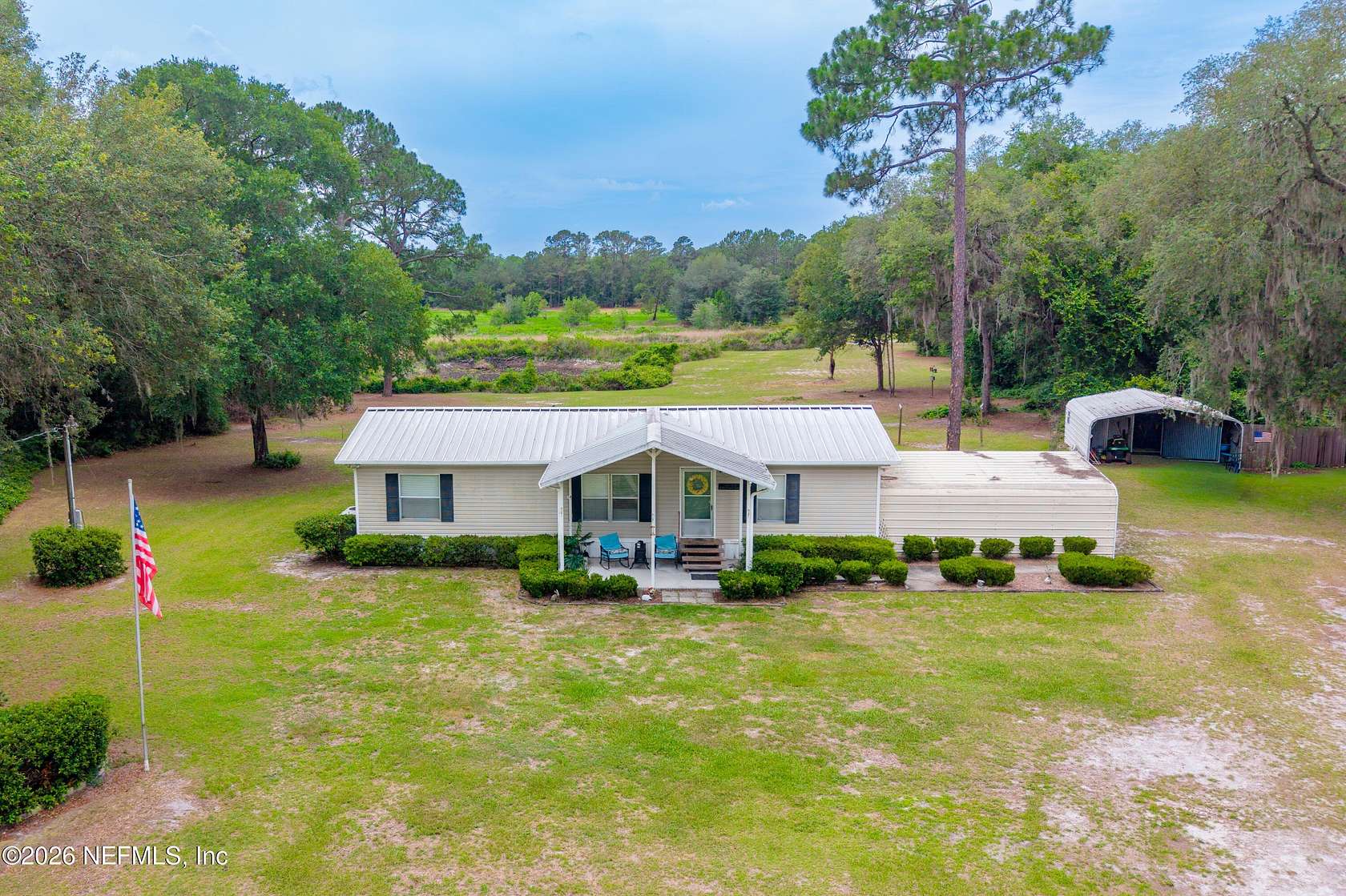 5.26 Acres of Land with Home for Sale in Melrose, Florida
