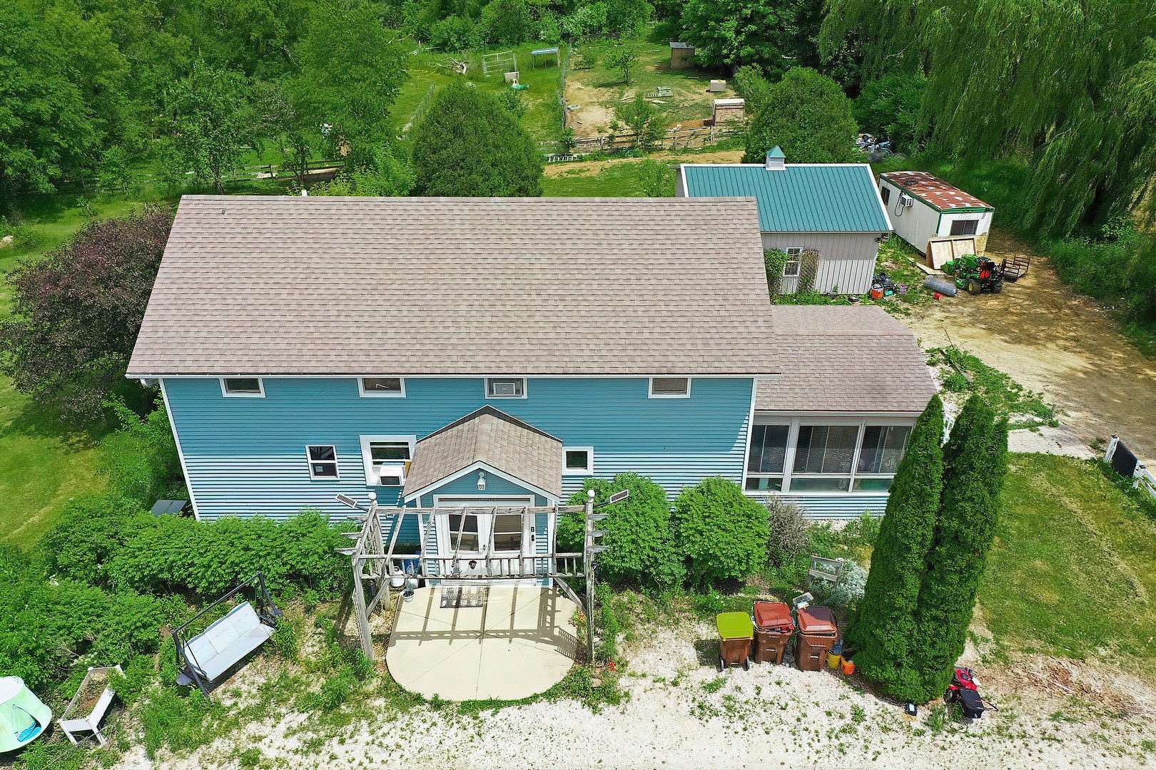 5 Acres of Land with Home for Sale in Harvard, Illinois