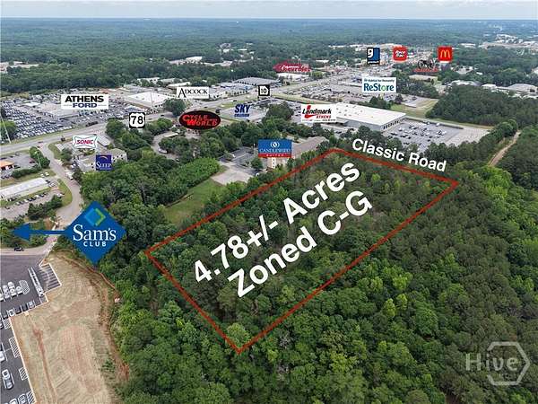 4.78 Acres of Commercial Land for Sale in Bogart, Georgia