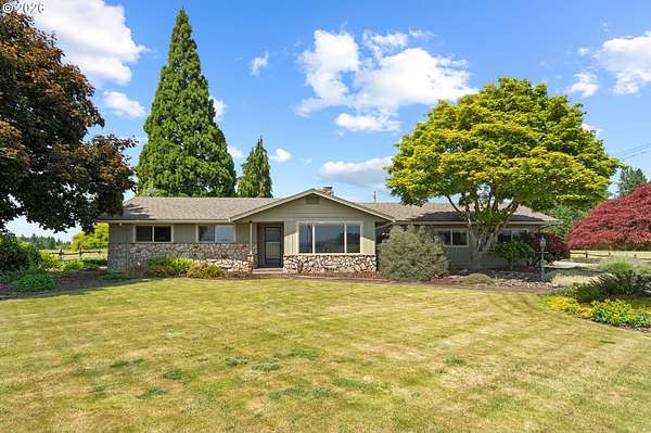 53.8 Acres of Agricultural Land with Home for Sale in Canby, Oregon