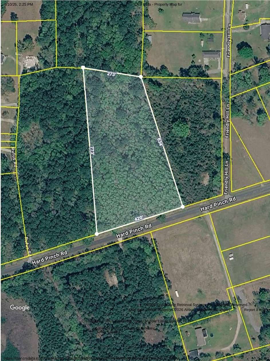 5.48 Acres of Residential Land for Sale in Moncks Corner, South Carolina