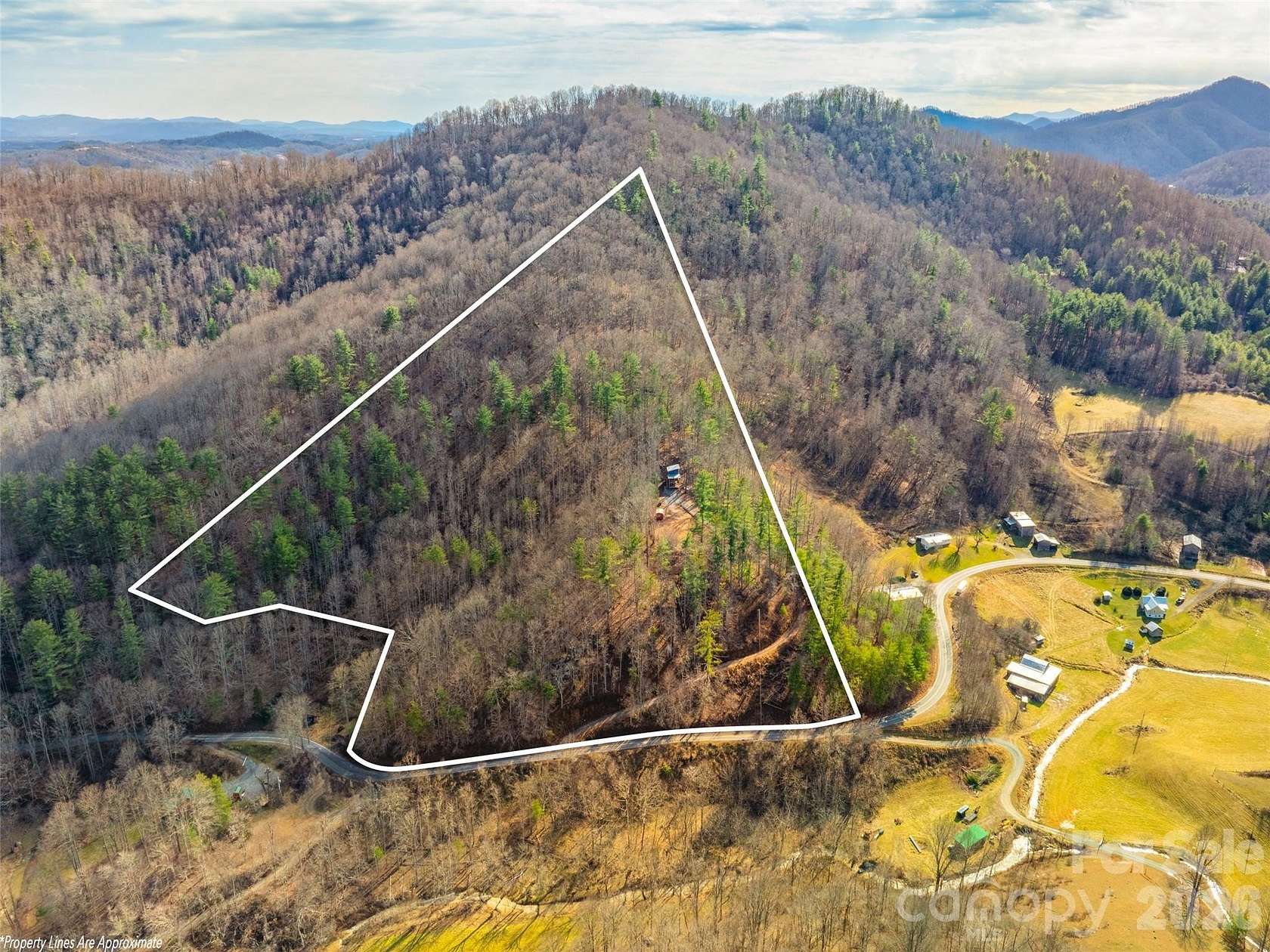 20 Acres of Recreational Land with Home for Sale in Marshall, North Carolina