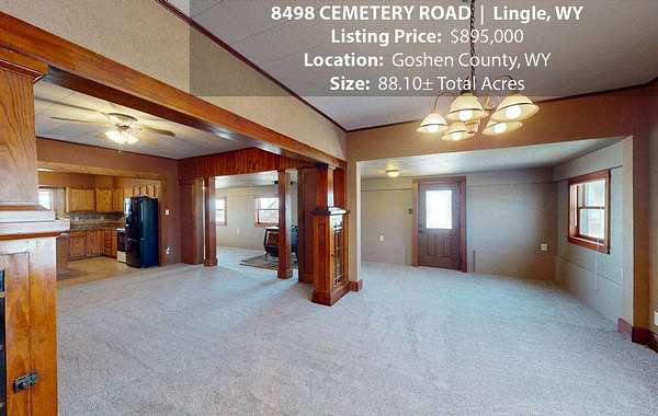 88.1 Acres of Recreational Land with Home for Sale in Lingle, Wyoming
