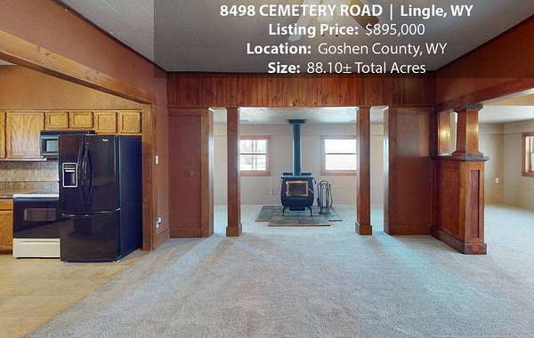 88.1 Acres of Recreational Land with Home for Sale in Lingle, Wyoming