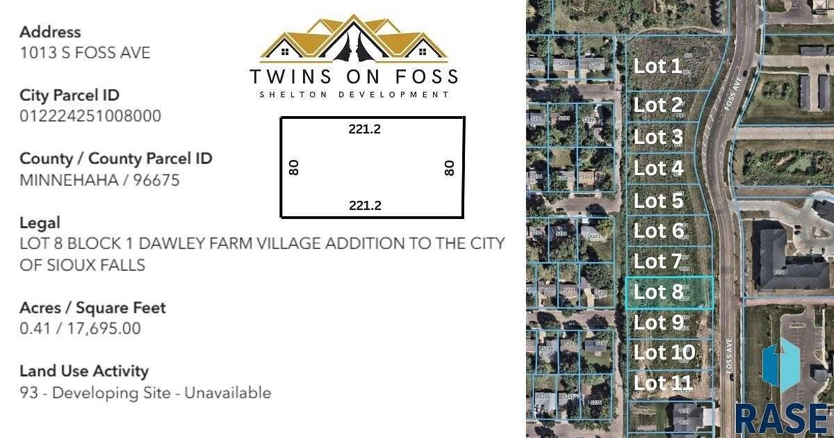 0.4 Acres of Residential Land for Sale in Sioux Falls, South Dakota