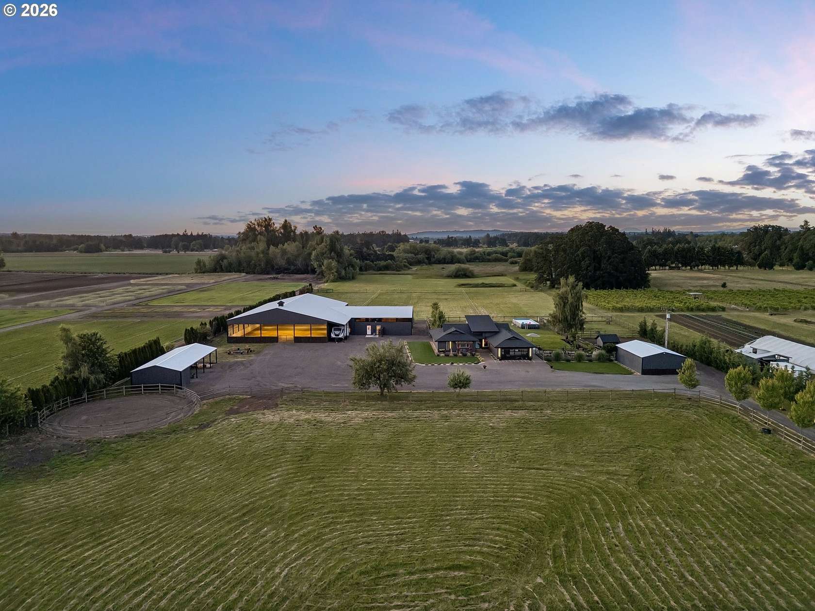 9.52 Acres of Land with Home for Sale in Canby, Oregon