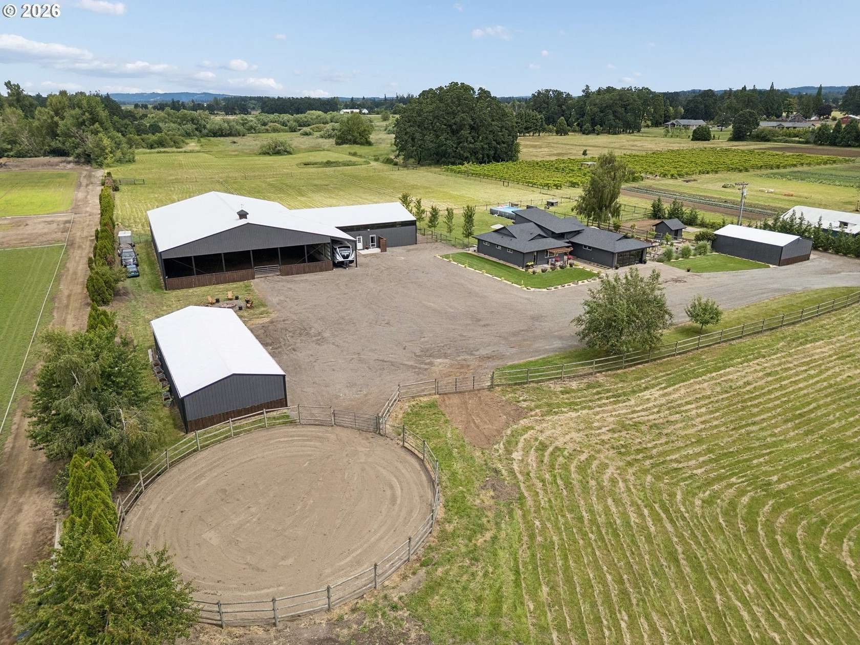 9.52 Acres of Land with Home for Sale in Canby, Oregon