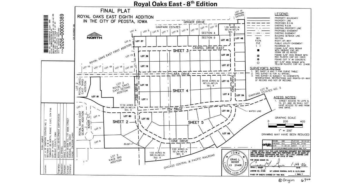 Residential Land for Sale in Peosta, Iowa