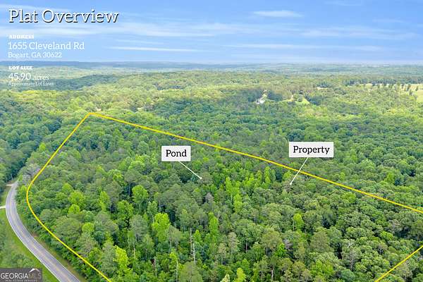 45.9 Acres of Recreational & Residential Land for Sale in Bogart, Georgia