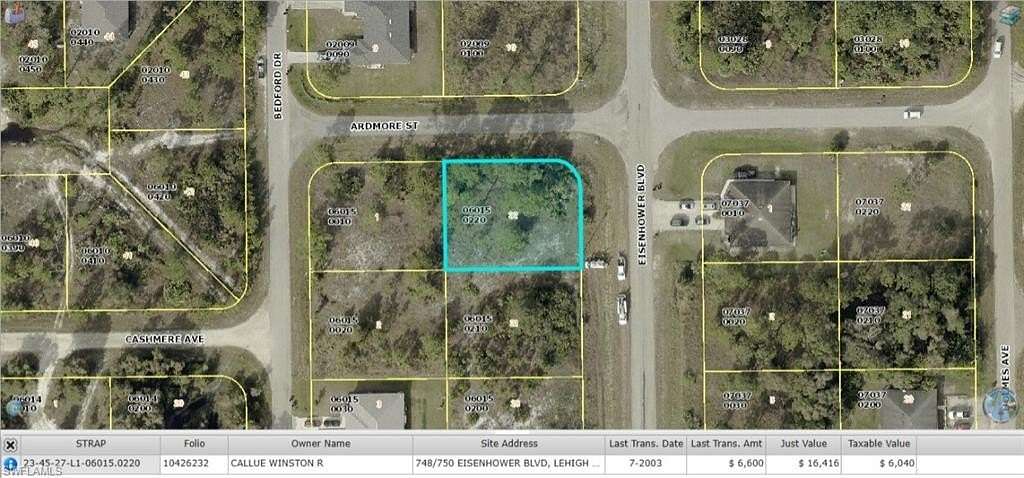 0.28 Acres of Residential Land for Sale in Lehigh Acres, Florida