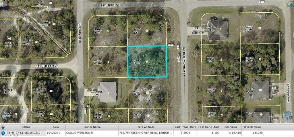 0.29 Acres of Residential Land for Sale in Lehigh Acres, Florida