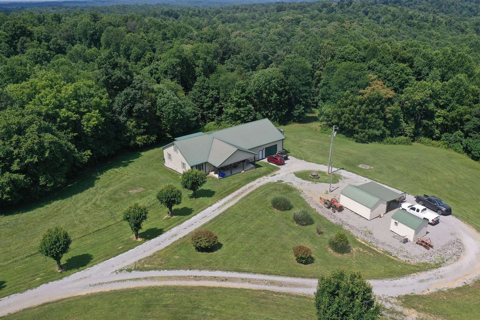 80.7 Acres of Land with Home for Sale in Greensburg, Kentucky
