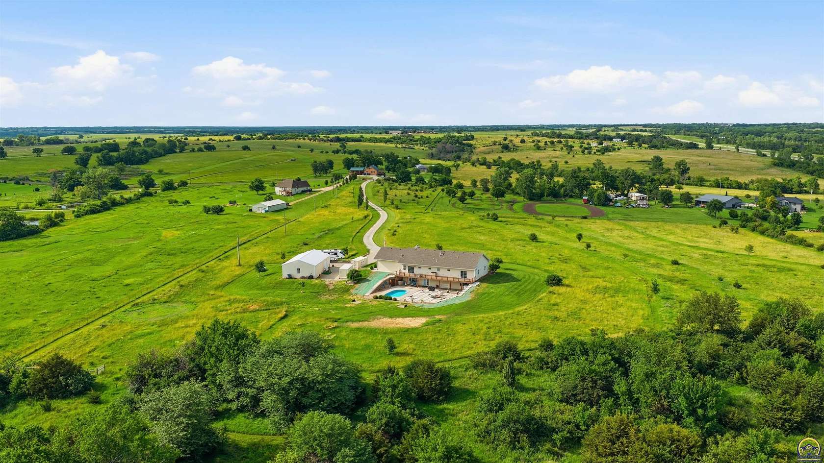 18.6 Acres of Land with Home for Sale in Topeka, Kansas