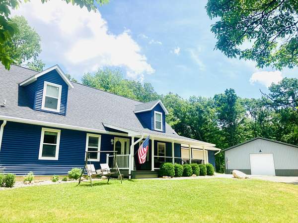 25 Acres of Recreational Land with Home for Sale in Three Rivers, Michigan