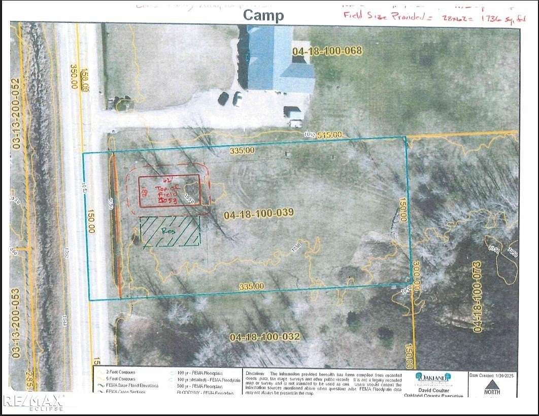 2.3 Acres of Residential Land for Sale in Oxford, Michigan