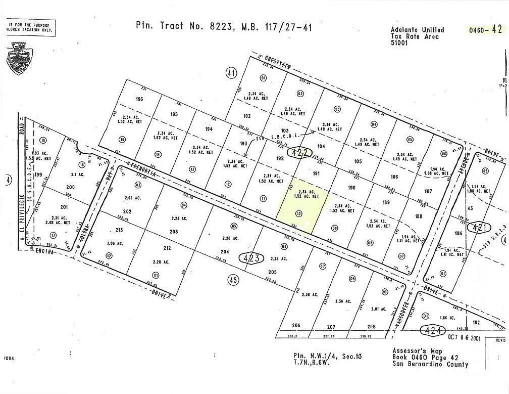2.34 Acres of Land for Sale in Adelanto, California