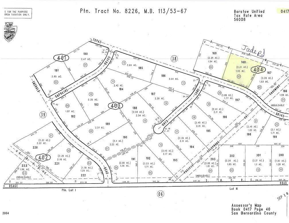 2 Acres of Land for Sale in Barstow, California