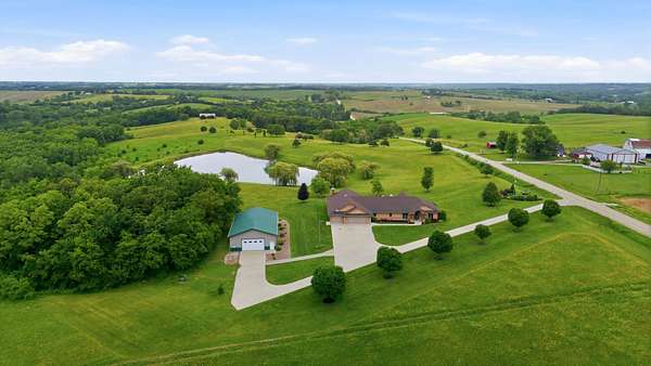 26.5 Acres of Land with Home for Sale in Clucas, Iowa