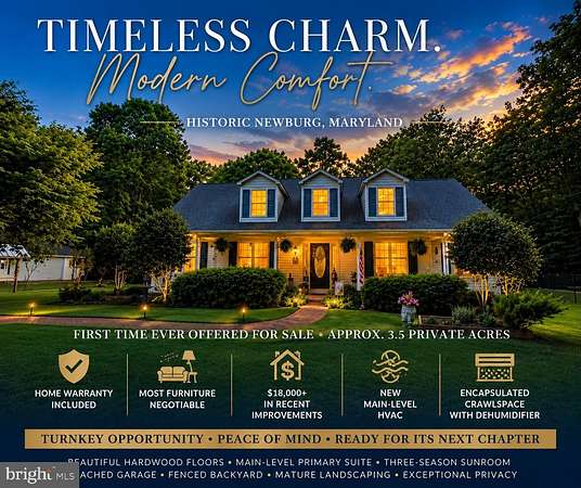 3.5 Acres of Land with Home for Sale in Newburg, Maryland