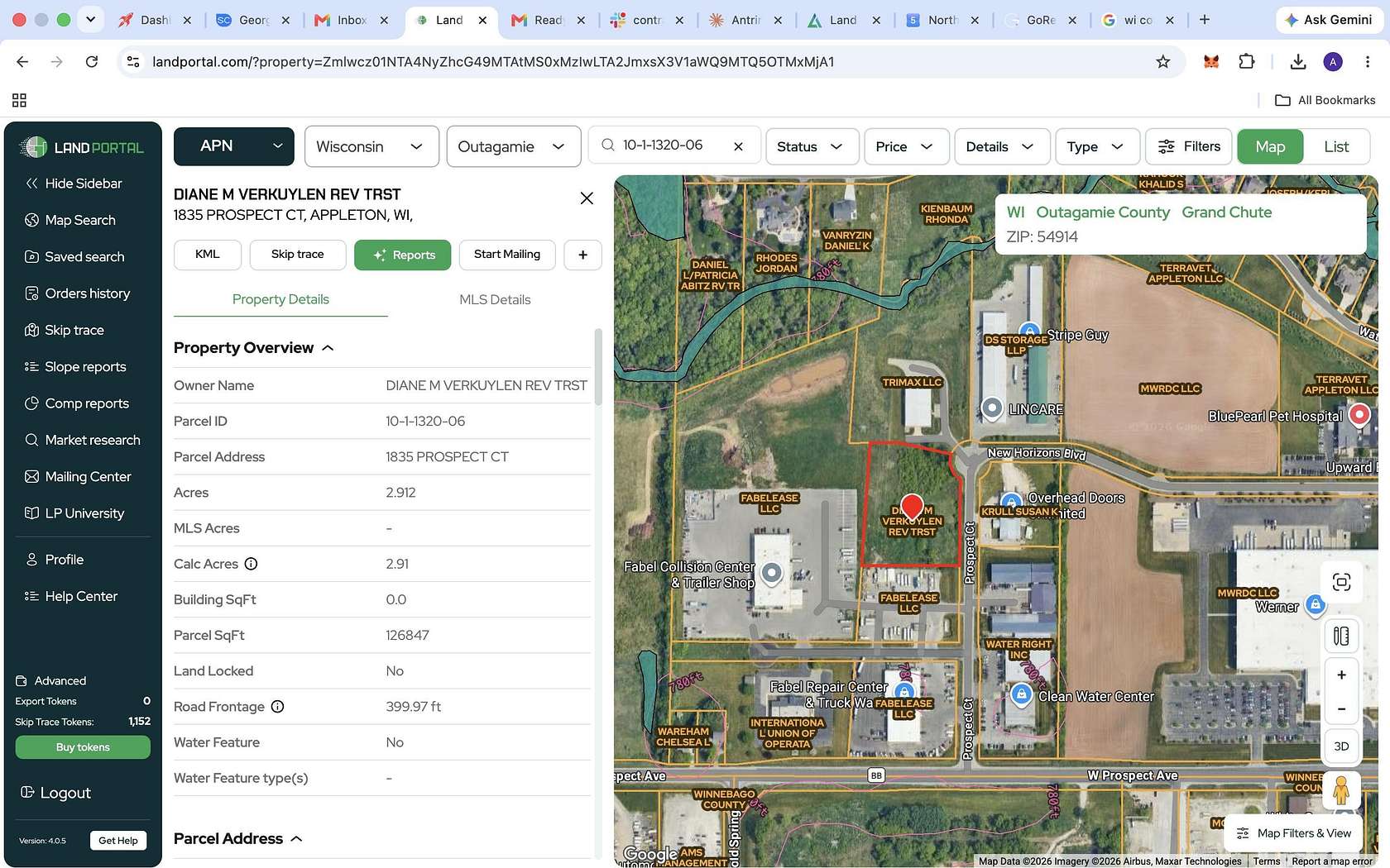 3 Acres of Commercial Land for Sale in Grand Chute Town, Wisconsin
