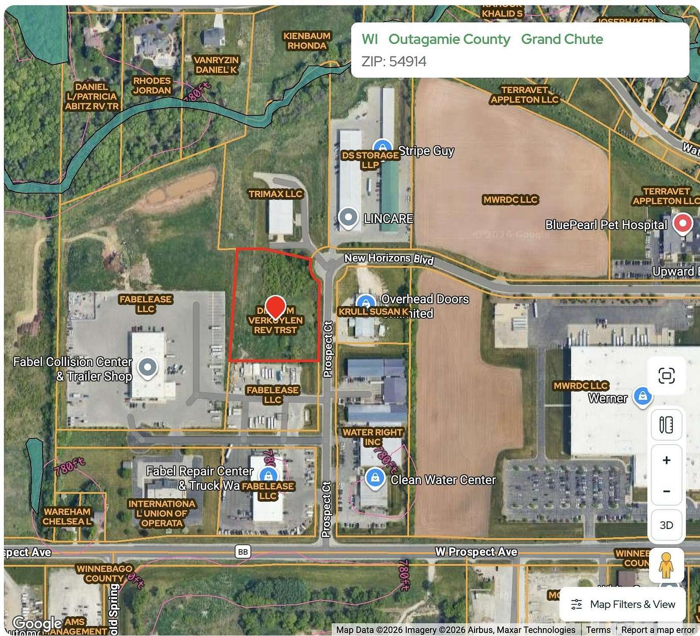 3 Acres of Commercial Land for Sale in Grand Chute Town, Wisconsin