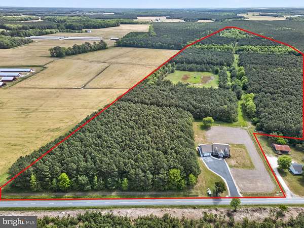 68.5 Acres of Land with Home for Sale in Pocomoke City, Maryland